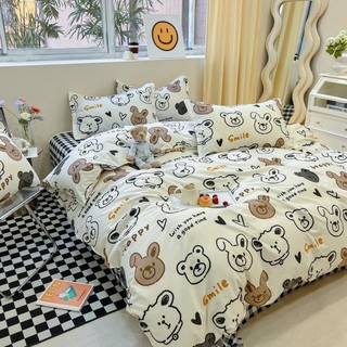 Bộ vỏ chăn ga gối cotton poly 5 món hàn quốc