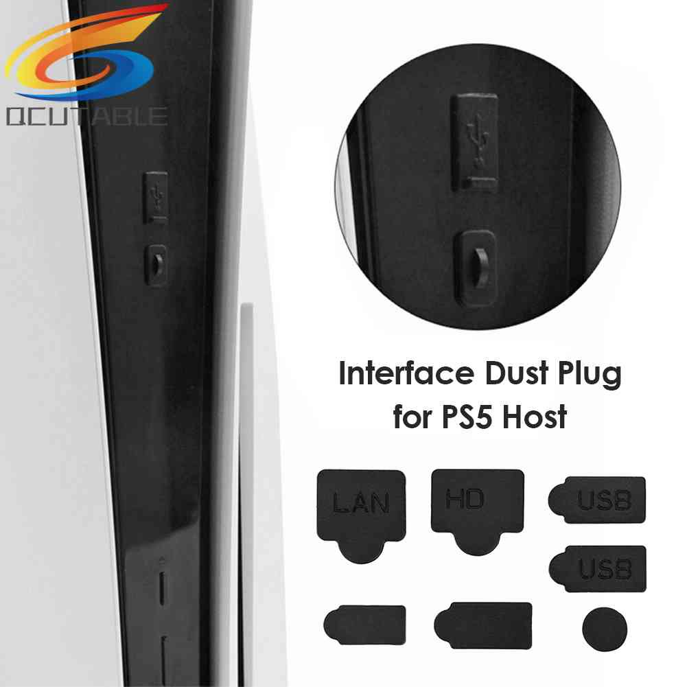 Bộ 7 Nút Silicone Bịt Cổng USB HDMI Chống Bụi Cho PS5