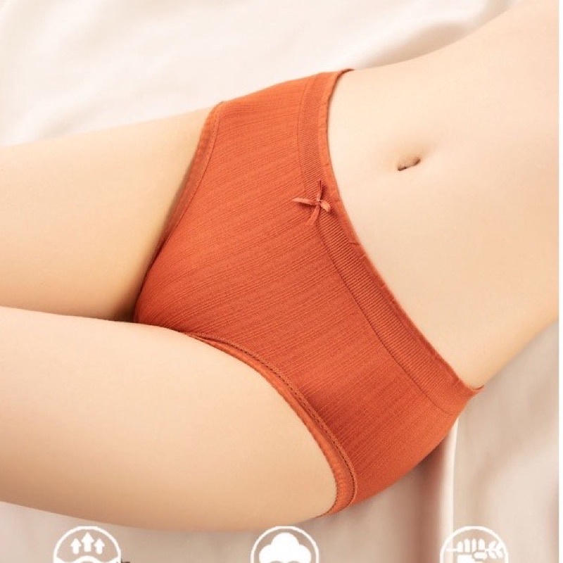 Quần Lót Nữ Dệt Kim Cotton 100% kháng khuẩn thoáng mát đính nơ xinh tôn vòng 3 gợi cảm mẫu Z182