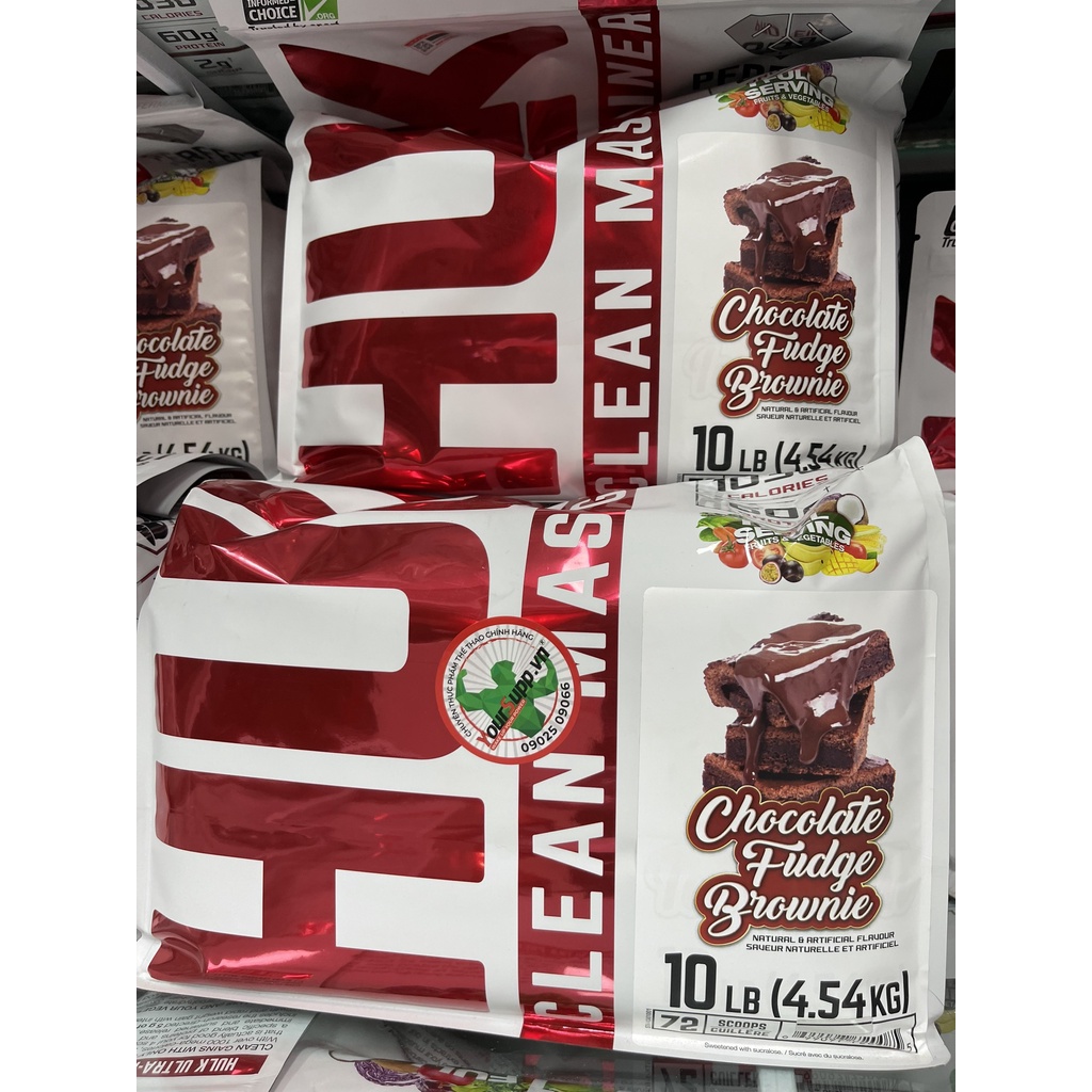 Sữa Tăng Cân, Bổ Sung Dinh Dưỡng, Hỗ Trợ Tăng Cân Cho Người Gầy HULK Clean Mass Gainer - 10 Lbs