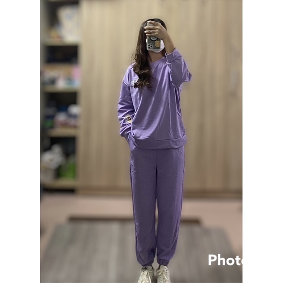 [HTSHOP]-Bộ đồ thể thao nữ mùa thu 2022 phong cách đường phố HQ dáng rộng