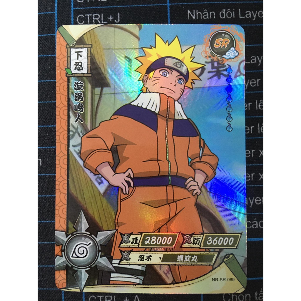 (Rain15) Thẻ bo góc nhân vật Uzumaki Naruto