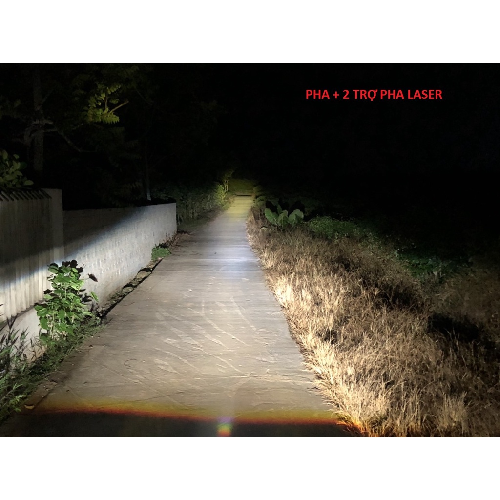 Đèn pha bi cầu led TIGER MATRIX PRO trợ pha laser 75w