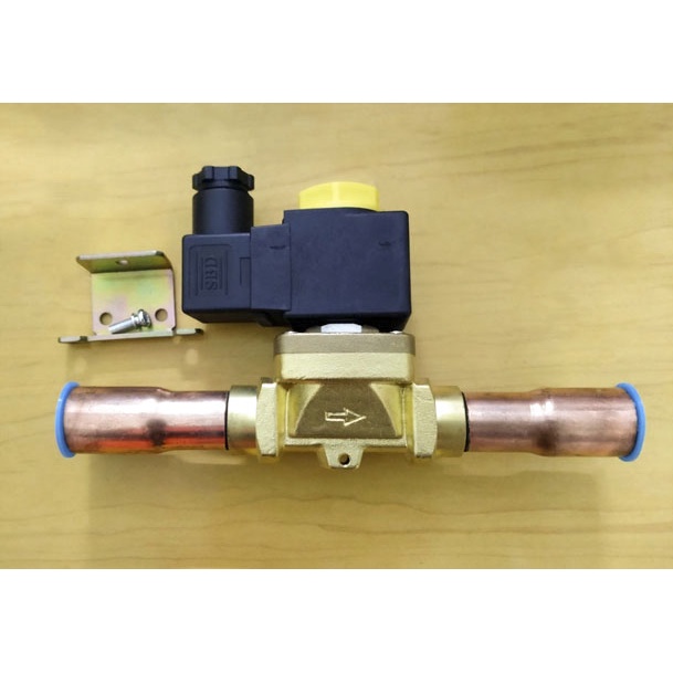 Van điện từ phi 10 (3/8') - Van điện từ kèm cuộn coil phi 10 - Van điện từ bằng đồng kho lạnh - Solenoid Valve