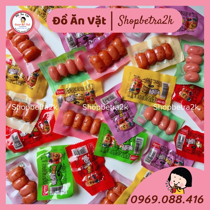Xúc xích Mini đồ ăn vặt nội địa T.Q (gói 4viên)