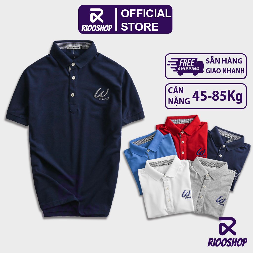 Áo polo cá sấu nam, áo phông có cổ vnxk đẹp, cộc tay, đơn giản, bigsize, form suông, vải dày, chất lượng RIOOSHOP RSP023