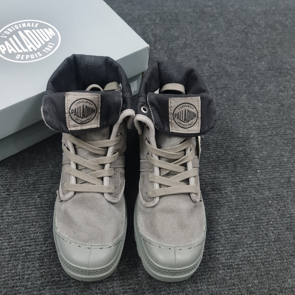 Palladium cổ gập xám đen nam