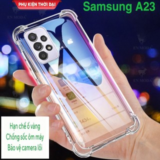 Ốp lưng Samsung A23 / A23 4G / A24 / A25 dẻo trong chống va đập mạnh giá đỡ mặt lưng xem phim