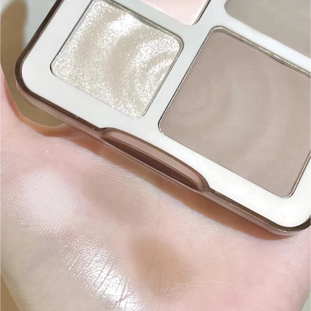 Abpopa Bạc Hà Ngọt Ngào® Bảng Phấn Mắt 4 Màu Lấp Lánh / Lì Trang Điểm Tạo Khối Không Thấm Nước