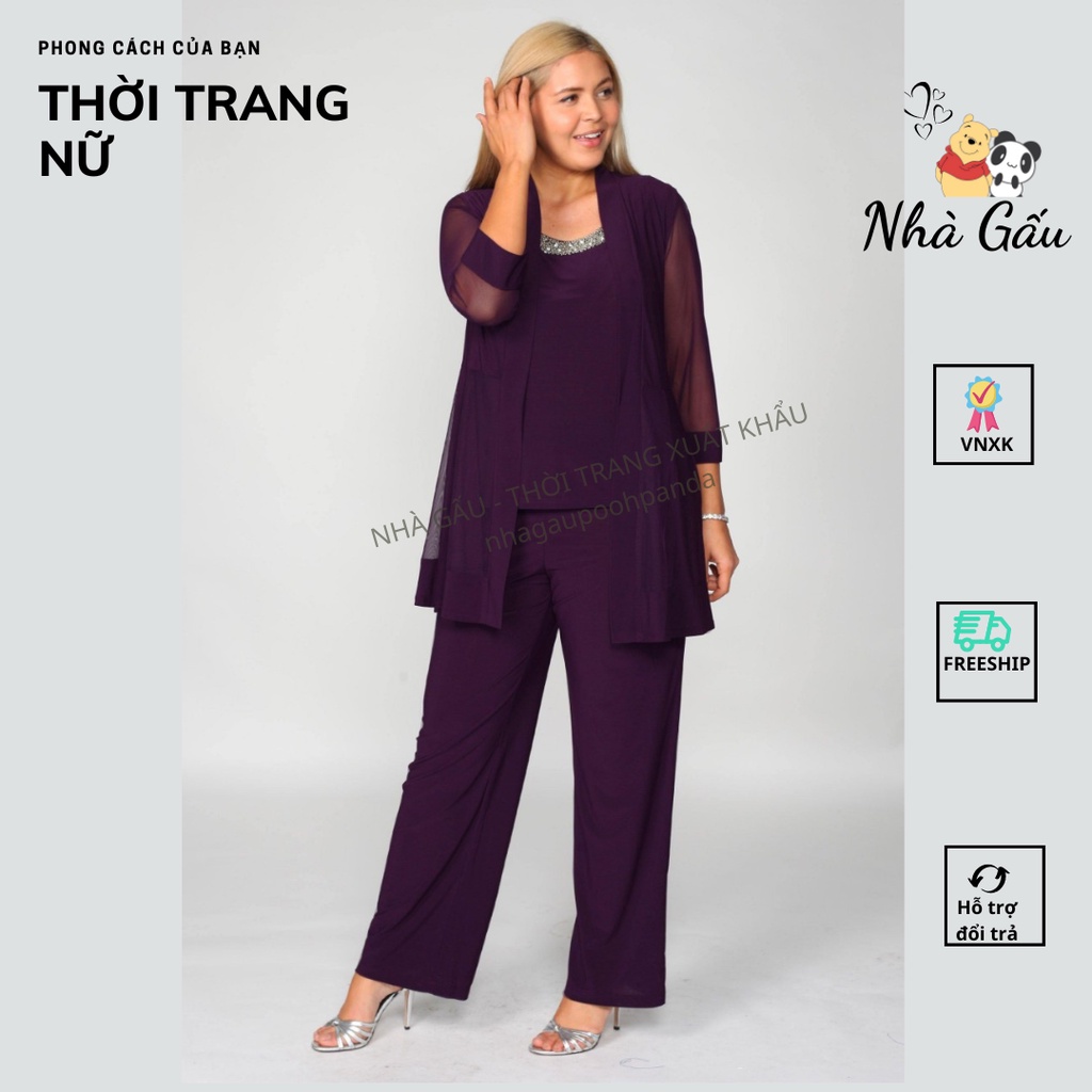 Nữ - Bigsize người trung niên áo khoác kèm áo tank bên trong R&M