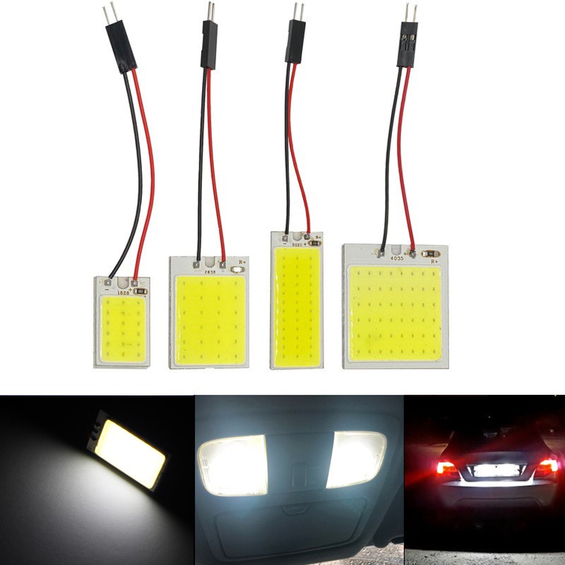 Đèn LED Đọc Sách Ánh Sáng Trắng 18 24 36 48 SMD COB W5W T10 C5W BA9S DC 12V Dành Cho Ô Tô