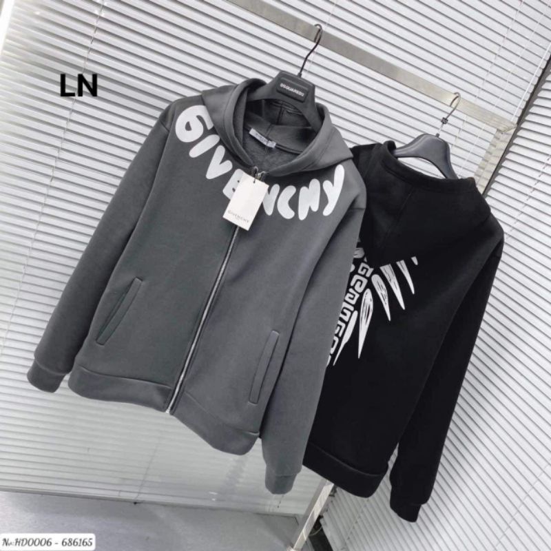 Áo Khoác Kéo Khoá Xương Cá Mũ Dày 2 Lớp, Áo Form Unisex Form Thụng Tay Bồng ( Kèm Ảnh Thật )