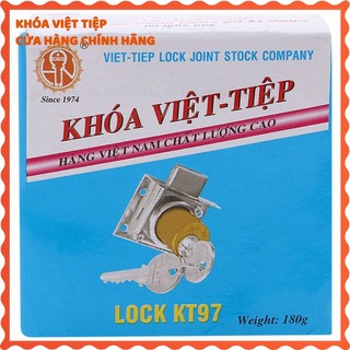 KHÓA TỦ GỖ VIỆT TIỆP KT97 BẰNG ĐỒNG .Chính hãng.