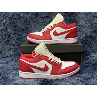 Giày Sneaker JD 1 cổ thấp , Jd1 Low Gym Red , Giày JD1 cổ thấp trắng đỏ nam nữ | Fullbox