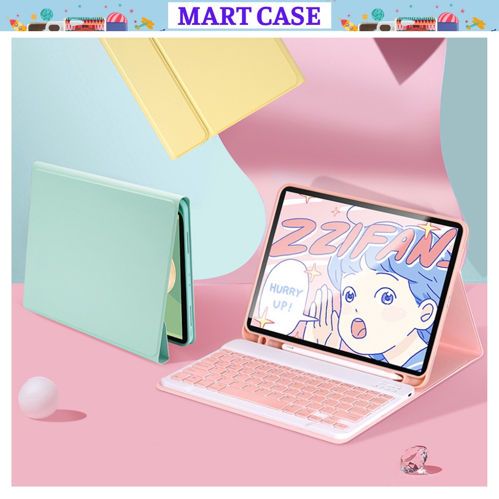 Bao da bàn phím có ngăn đựng bút nhiều màu cho ipad Air 1/2/3/4/5/Pro 11/9.7/10.5/Gen 5/6/7/8/9.MART CASE