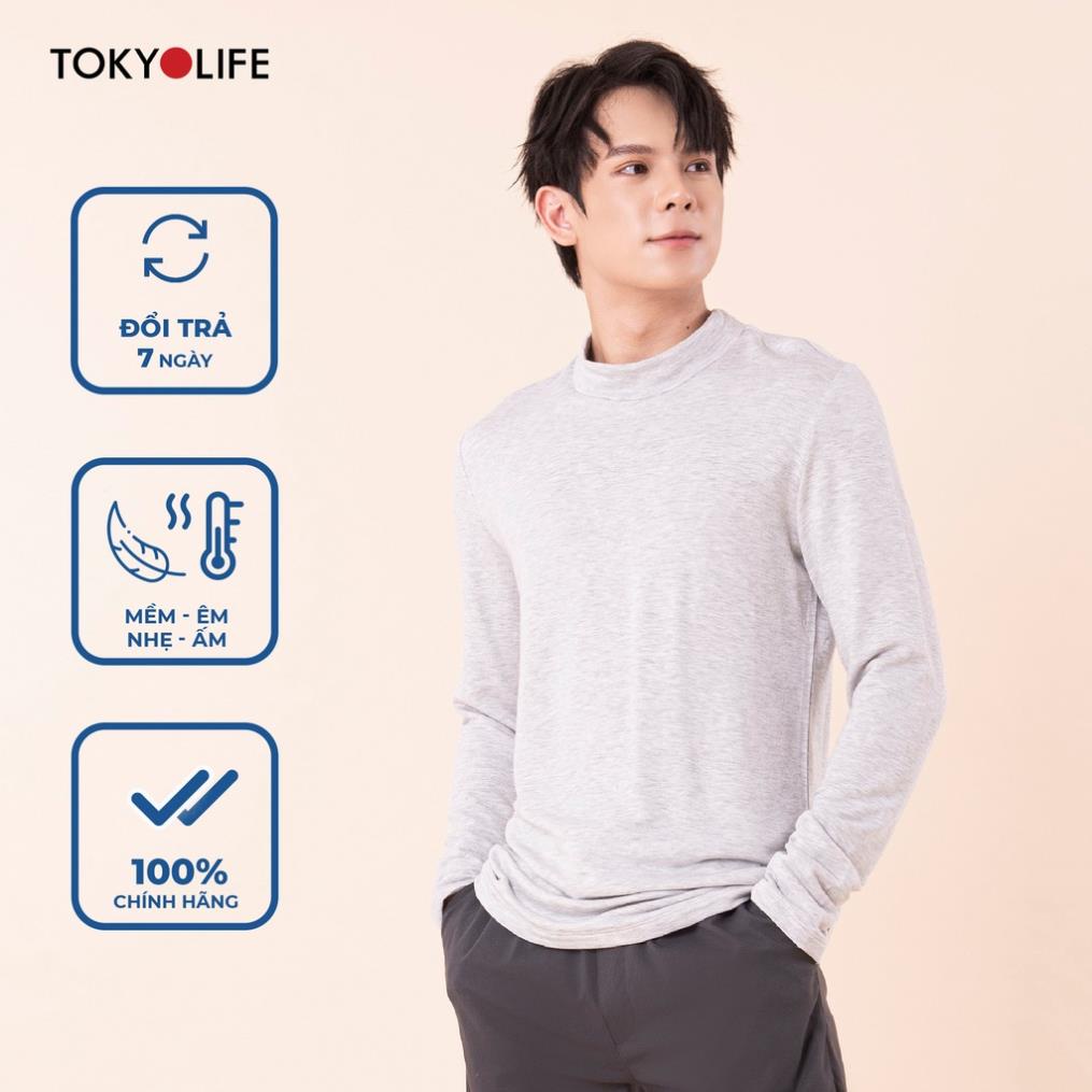Áo giữ nhiệt nam mặc thu đông WM Extra cổ lọ siêu ấm, chất cotton mềm mịn co giãn 4 chiều TOKYOLIFE G7SMT036L !