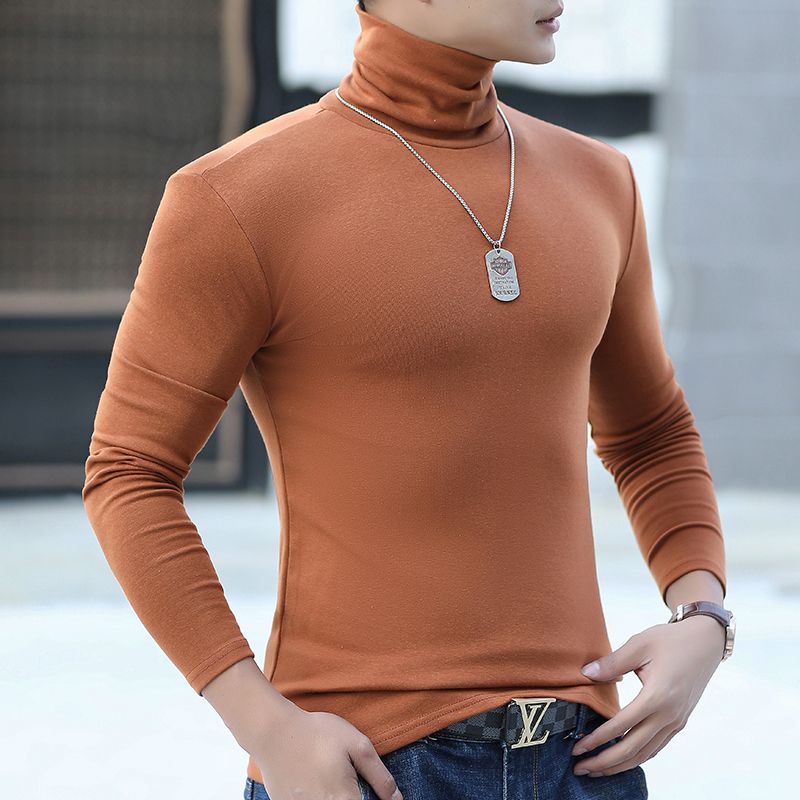 Áo Thun Nam Dài Tay Cổ Cao Thời Trang Hàn