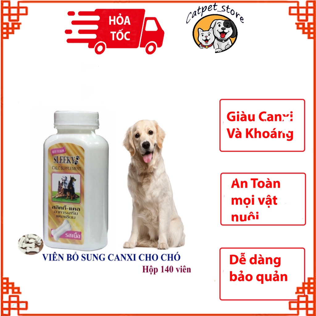 Canxi Thái Lan Sleeky chó mèo - canxi nano dinh dưỡng cho chó mang bầu - CatPet