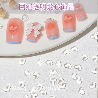 set 10 charm tim trong suốt