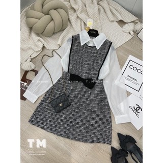 Váy dạ tiêu phối tơ tay