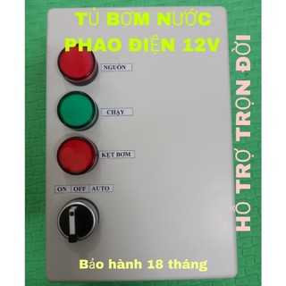 Tủ bơm nước gia đình phao 12v 24v không giật