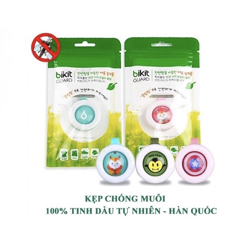 Sale Kẹp Chống Muỗi Tinh Dầu an toàn BIKIT GUARD Hàn Quốc Cho Bé thumbnail