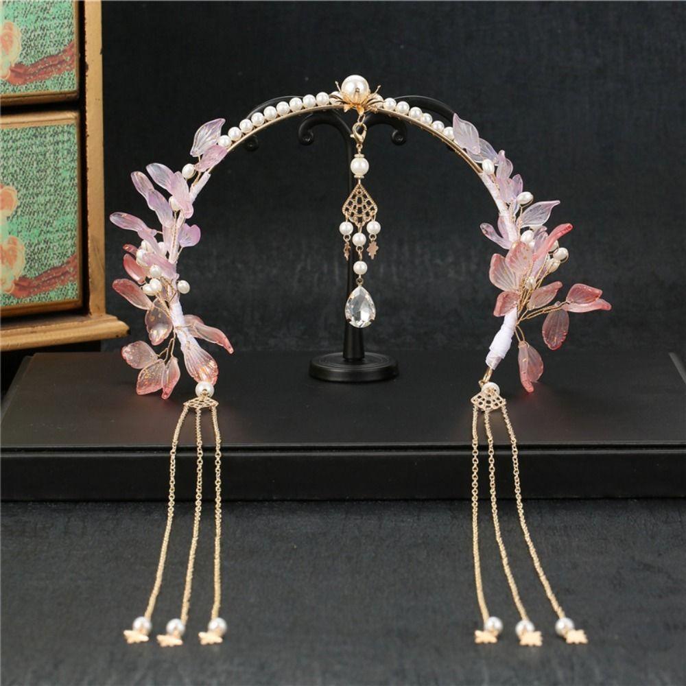 Trâm Cài Tóc Dáng Dài Phối Tua Rua Phong Cách Vintage Cho Nữ Băng Đô Cài Tóc Kiểu Hán Phục Dễ Thương