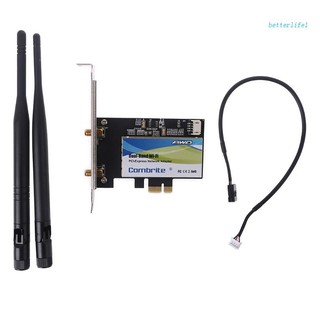BTM PCIE WiFi Card Adapter Bluetooth-compatible Dual Band Wireless Card Repetidor Adaptador for PC Desktop Wi-fi Ant