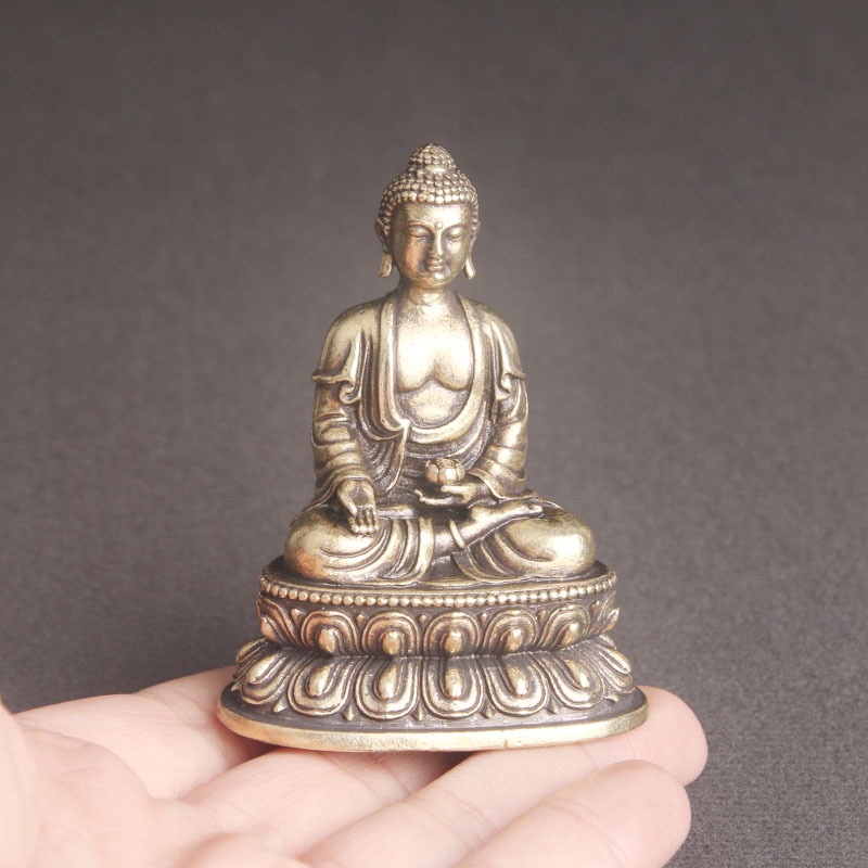 Tượng Phật Bằng Đồng Thau Nguyên Chất Dùng Trang Trí Bàn