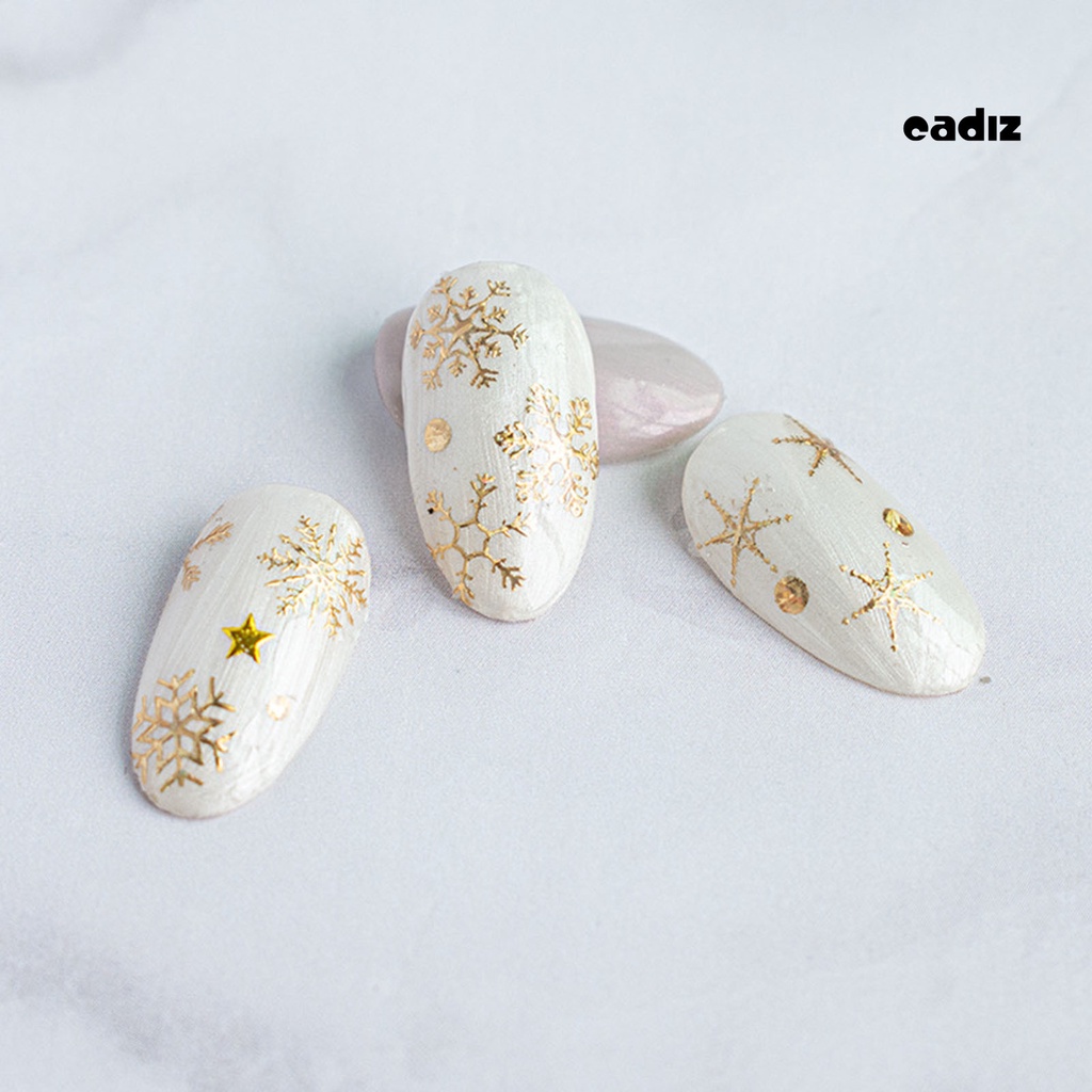 Miếng Dán Trang Trí Móng Tay Không Phai Siêu Mỏng Họa Tiết Giáng Sinh