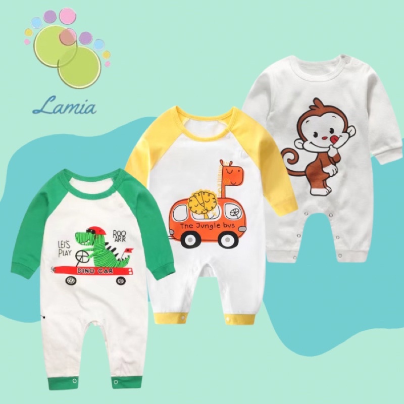 Body dài tay thu đông họa tiết đáng yêu cho bé sơ sinh 𝟎𝟗𝐁𝐃𝐃