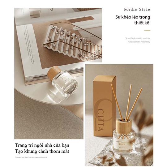 CITTA TInh Dầu Thơm Phong Cách Bắc Âu NORDIC STYLE 50 ml Hoa Khuếch Tán Hương Thơm Tự Nhiên