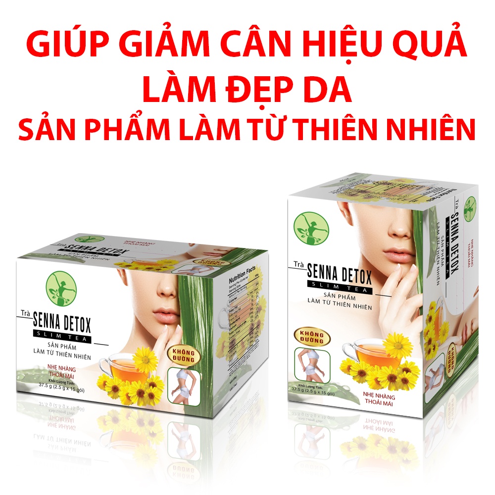 TRÀ GIẢM CÂN SENNA DETOX (15 gói x 2.5g) - GIÚP LÀM ĐẸP DA, GIẢM CÂN HIỆU QUẢ, TỐT CHO NGƯỜI TÁO BÓN