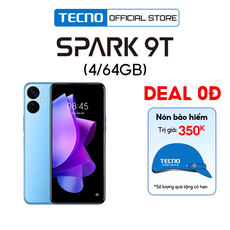 Điện thoại thông minh Tecno Spark 9T 4GB/64GB - Camera selfie 32MP