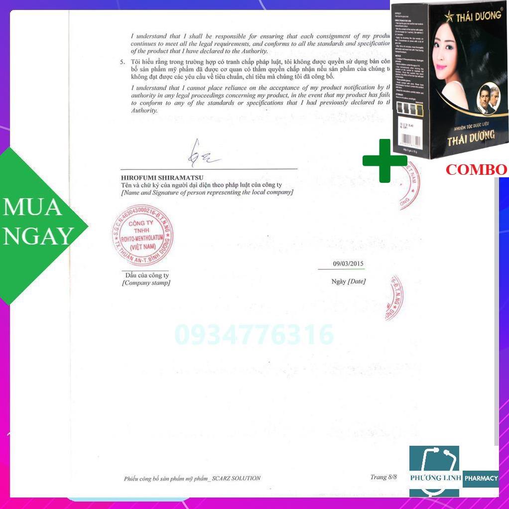 Combo Gội Là Đen Thái Dương+ Gel ScarZ Solution 9gr giảm sẹo chuyên biệt