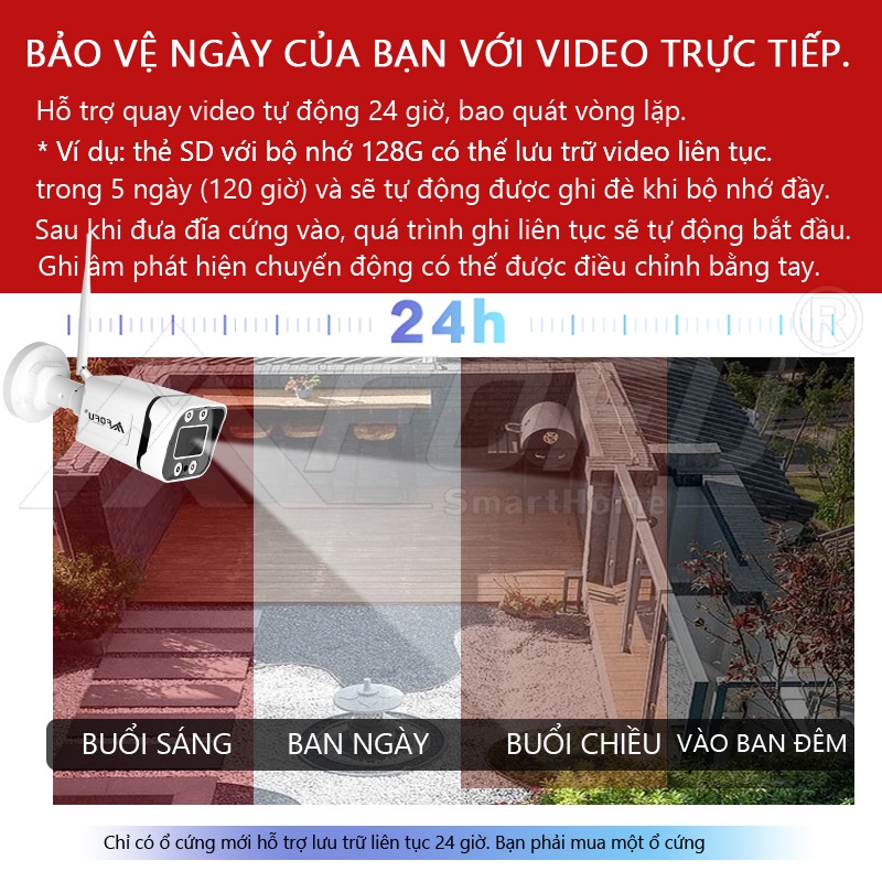 BỘ KIT CAMERA WIFI 4 KÊNH 8 KÊNH 1080P  NVR QUAN SÁT NGÀY ĐÊM Dễ dàng để cài đặt