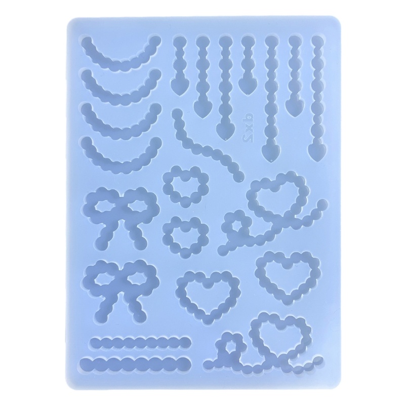 Khuôn Silicone Làm Móc Khóa Bằng Nhựa Resin Hình Trái Tim Nhỏ Xinh