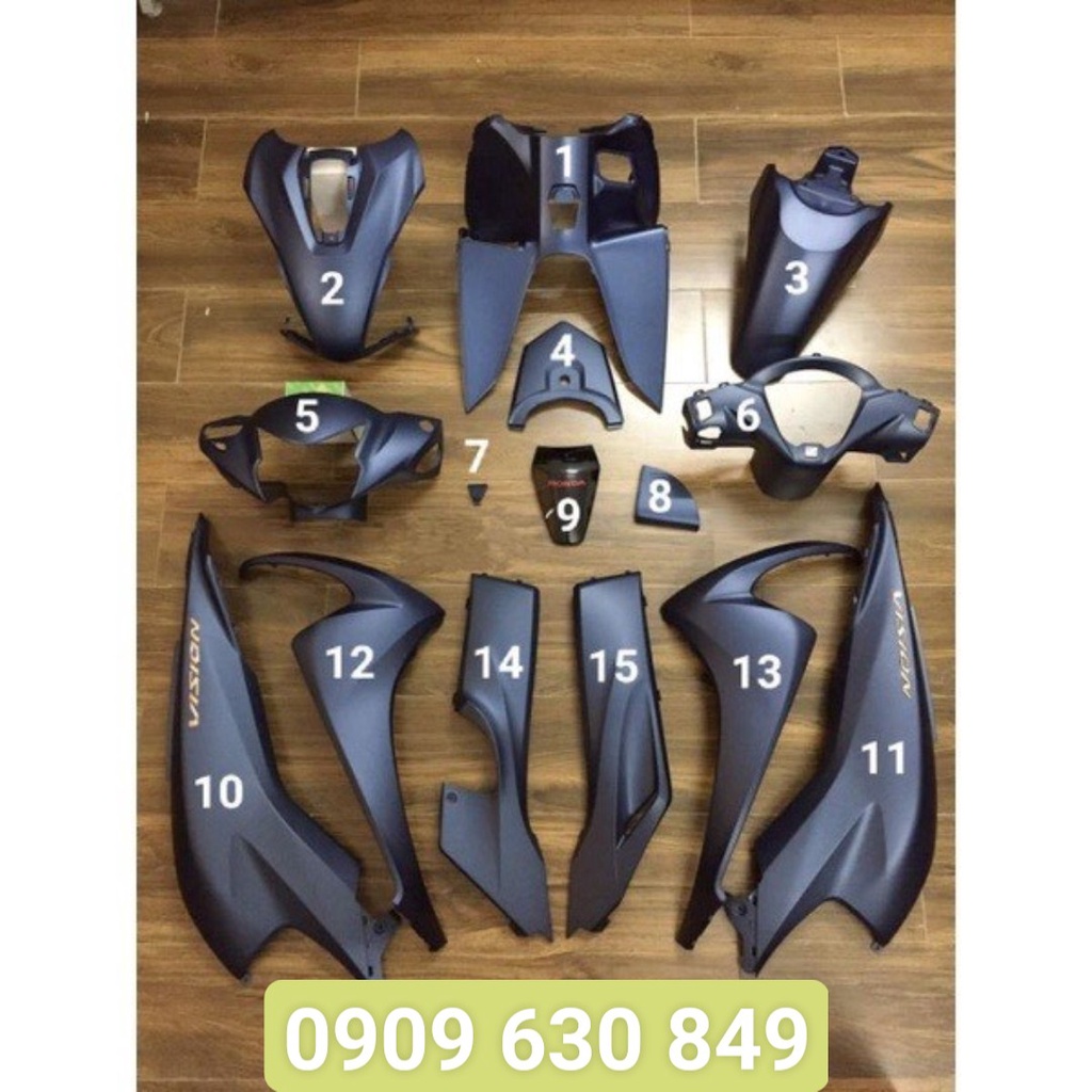 NHỰA MÀU DÀN ÁO VISION 2021 XANH NHÁM ZIN HÃNG HONDA