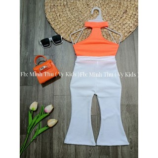 Set Thiết Kế Áo Yếm Kết Hợp Quần Loe Sang Chảnh Cho Bé