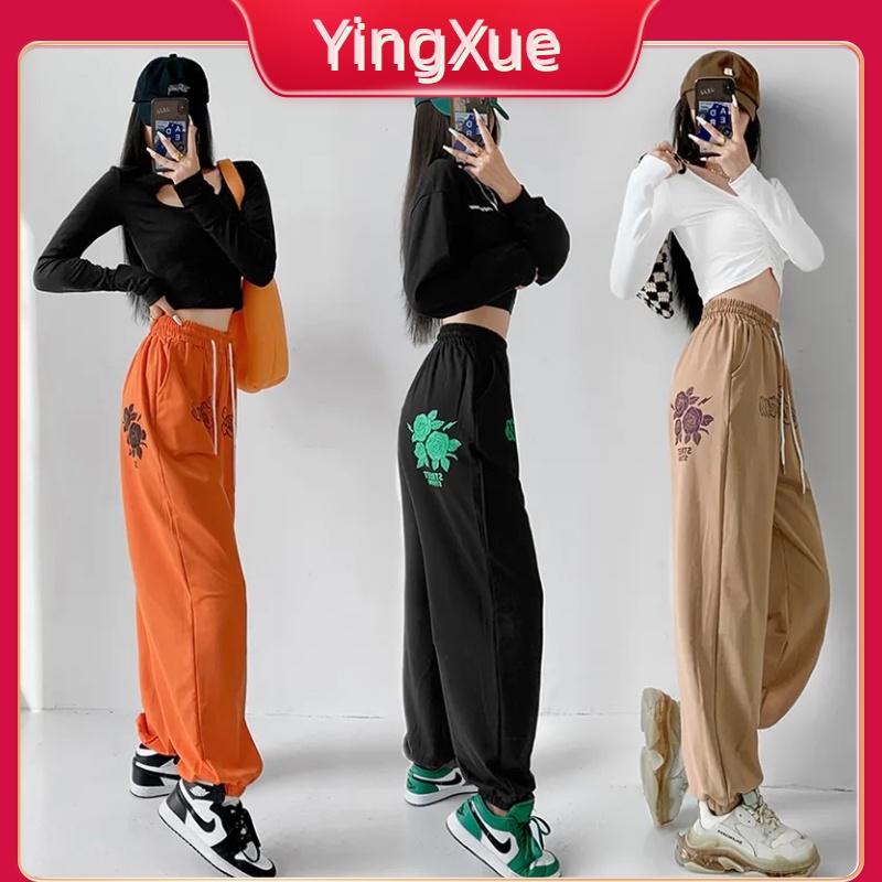 Quần Legging Eo Cao Dáng Rộng Phong Cách Âu Mỹ Đơn Giản Thời Trang 2022 Mới Cho Bạn Gái