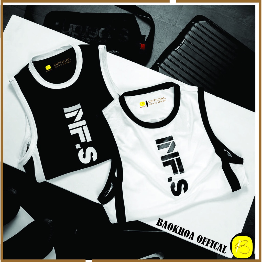 Áo thun 3 lỗ phối đen trắng in lụa cao cấp tập gym, chơi thể thao co giãn Unisex nam nữ Shop K_Legend size M đến 2XL.