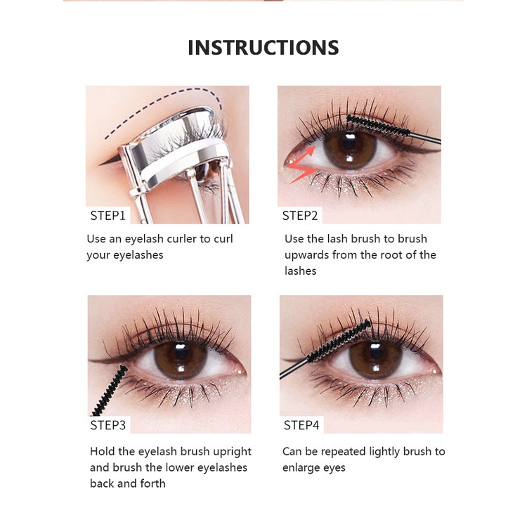 Mascara Colorlab Đầu Cọ Siêu Mịn Uốn Cong Làm Dày Lông Mi Tự Nhiên Kháng Nước jp6 JP5