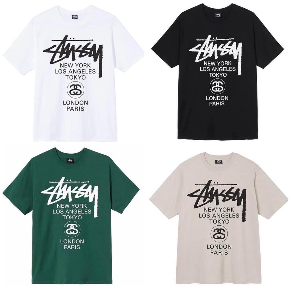 Áo thun Stussy World Tour unisex chính hãng