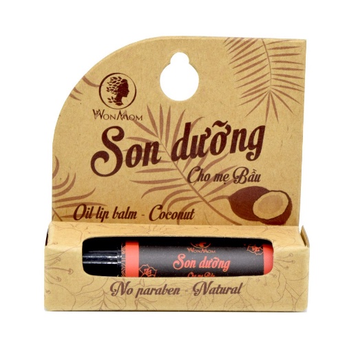 Son dưỡng môi WONOM cho mẹ bầu - Có 3 màu Hồng Cam Đỏ - Không chì - Màu thực phẩm, ăn đươc - Chính hãng