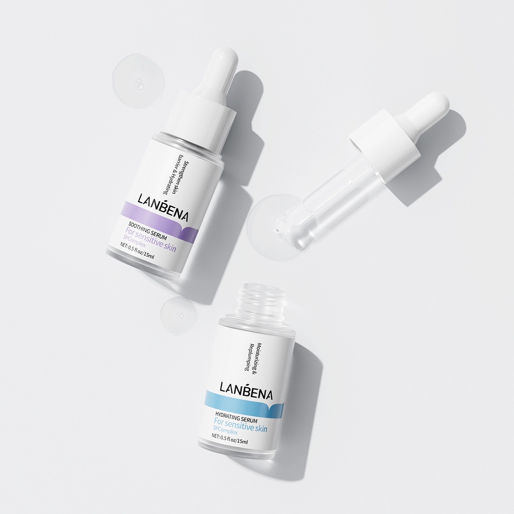 [2 bottles ]Lanbena Serum Moisturizing hyaluronic acid Serum & Repair Damaged Skin Serum (15ml+15ml)
