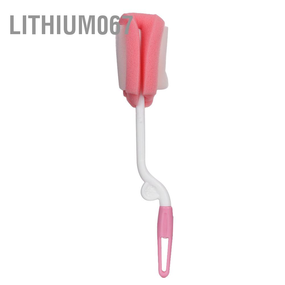 Lithium067 5 cái Trẻ em Bình sữa Làm sạch Bàn chải Bộ Hút Chai Bọt biển