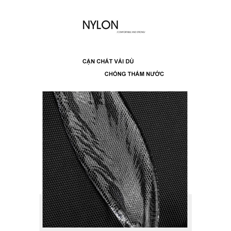 Túi đeo chéo vai nữ form ngang cầm tay vải dù chống nước nhiều màu thời trang ZT-006