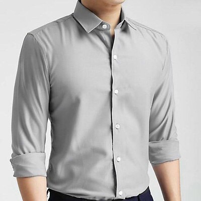 Áo sơ mi nam dài tay chất lụa Thái cao cấp chống nhăn, phom body Hàn Quốc, vải dày, mặc mát | BigBuy360 - bigbuy360.vn