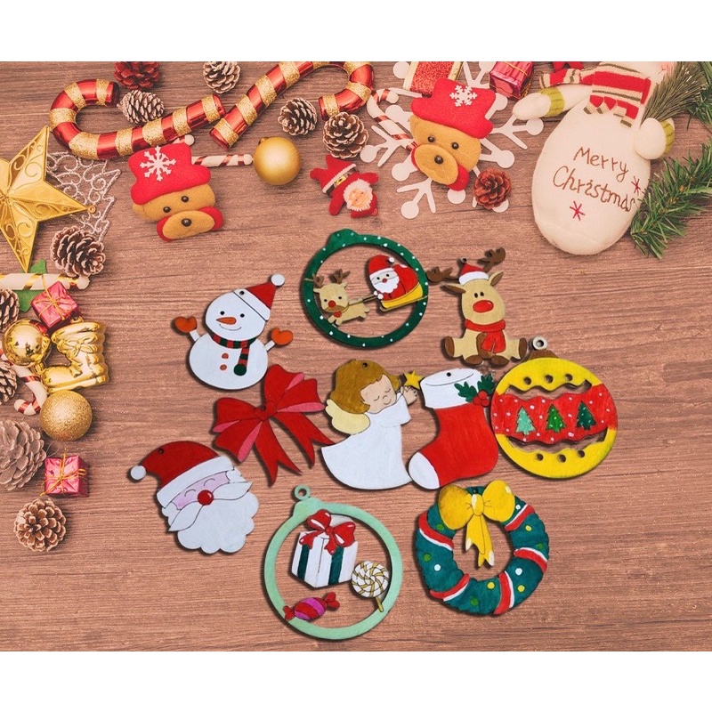 Set tô màu chủ đề noel ,decor sáng tạo trang trí noel siêu đẹp