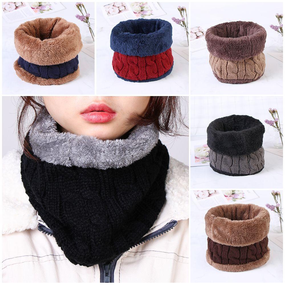Khăn Choàng Cổ Bằng Cotton Dệt Kim Giữ Ấm Mùa Đông Cho Nữ
